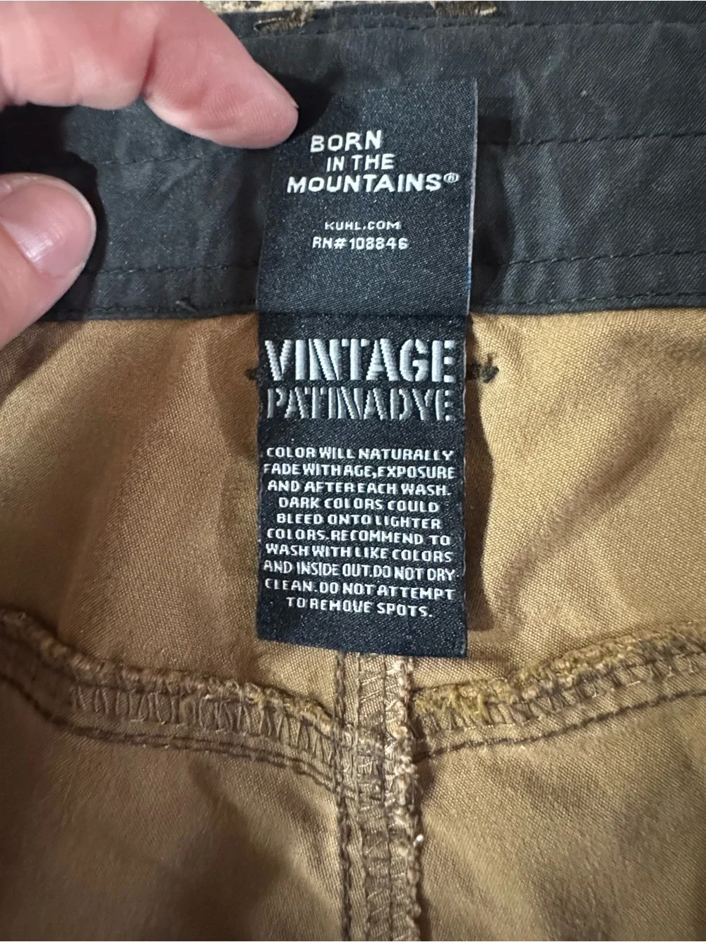 KUHL Revolver Pants Men 38x30 khakis Brown Hiking Outdoor Cargo Vintage Patina